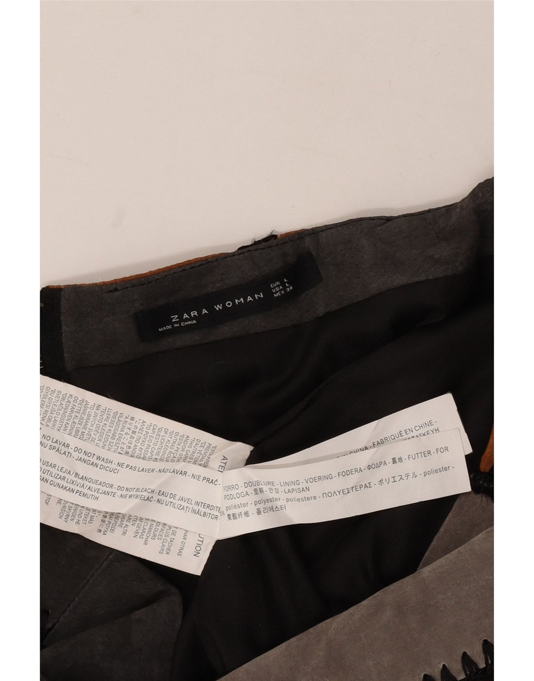 Zara Womens Mini Skirt Large W30  Multicoloured Colourblock Polyester