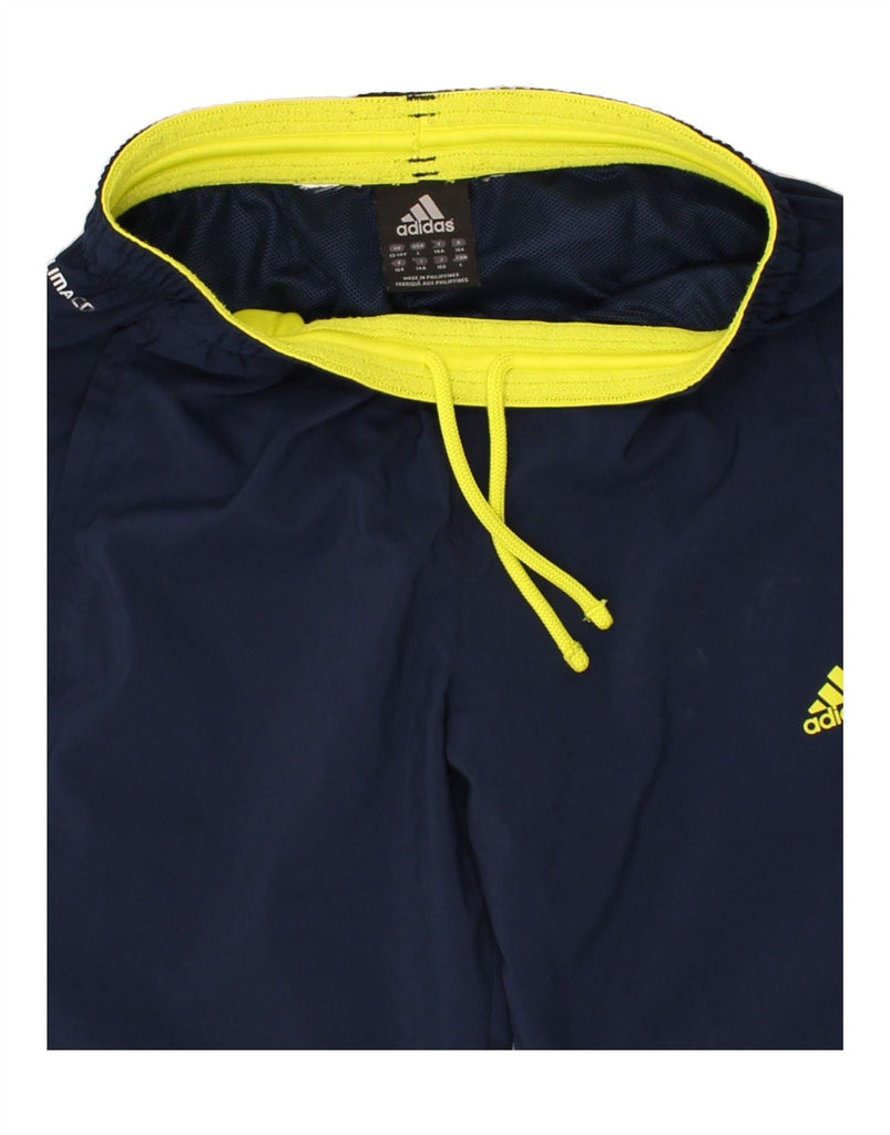 ADIDAS Boys Climacool Sport Shorts 13-14 Years Navy Blue Polyester | Vintage Adidas | Thrift | Second-Hand Adidas | Used Clothing | Messina Hembry 