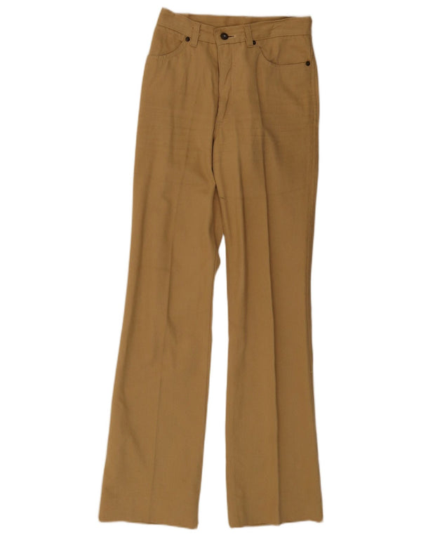 Vintage Womens Bootcut Casual Trousers W27 L32 Brown