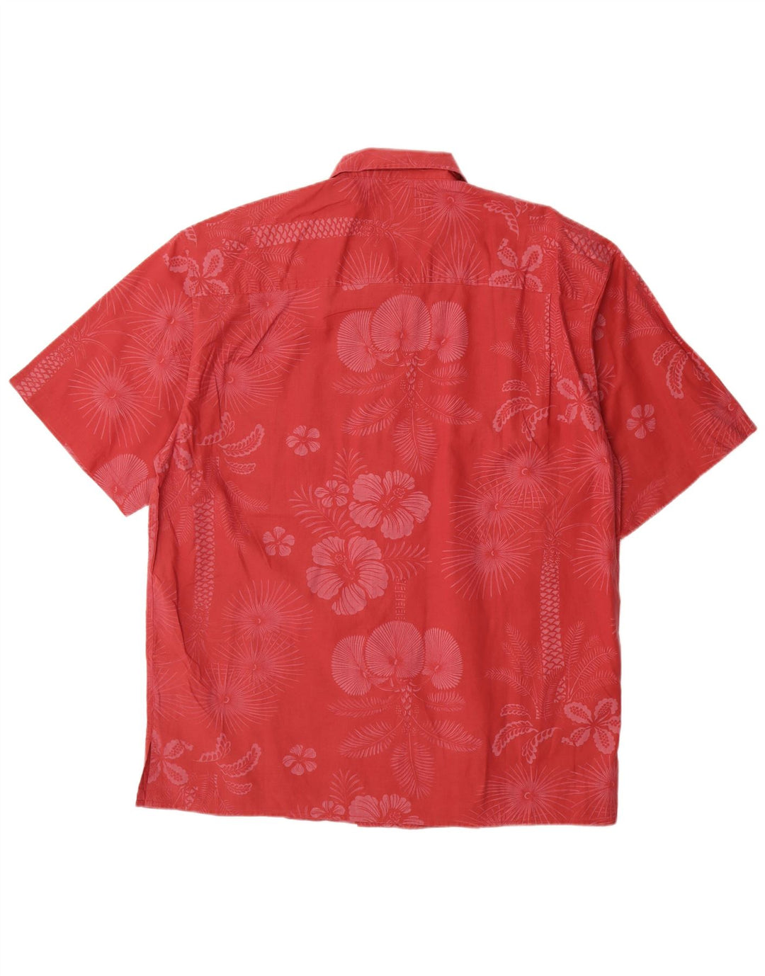 Wrangler Mens Short Sleeve Shirt XL Red Floral Cotton