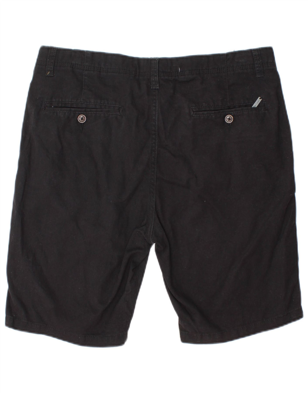 Pierre Cardin Mens Regular Fit Chino Shorts Medium W32  Black Cotton