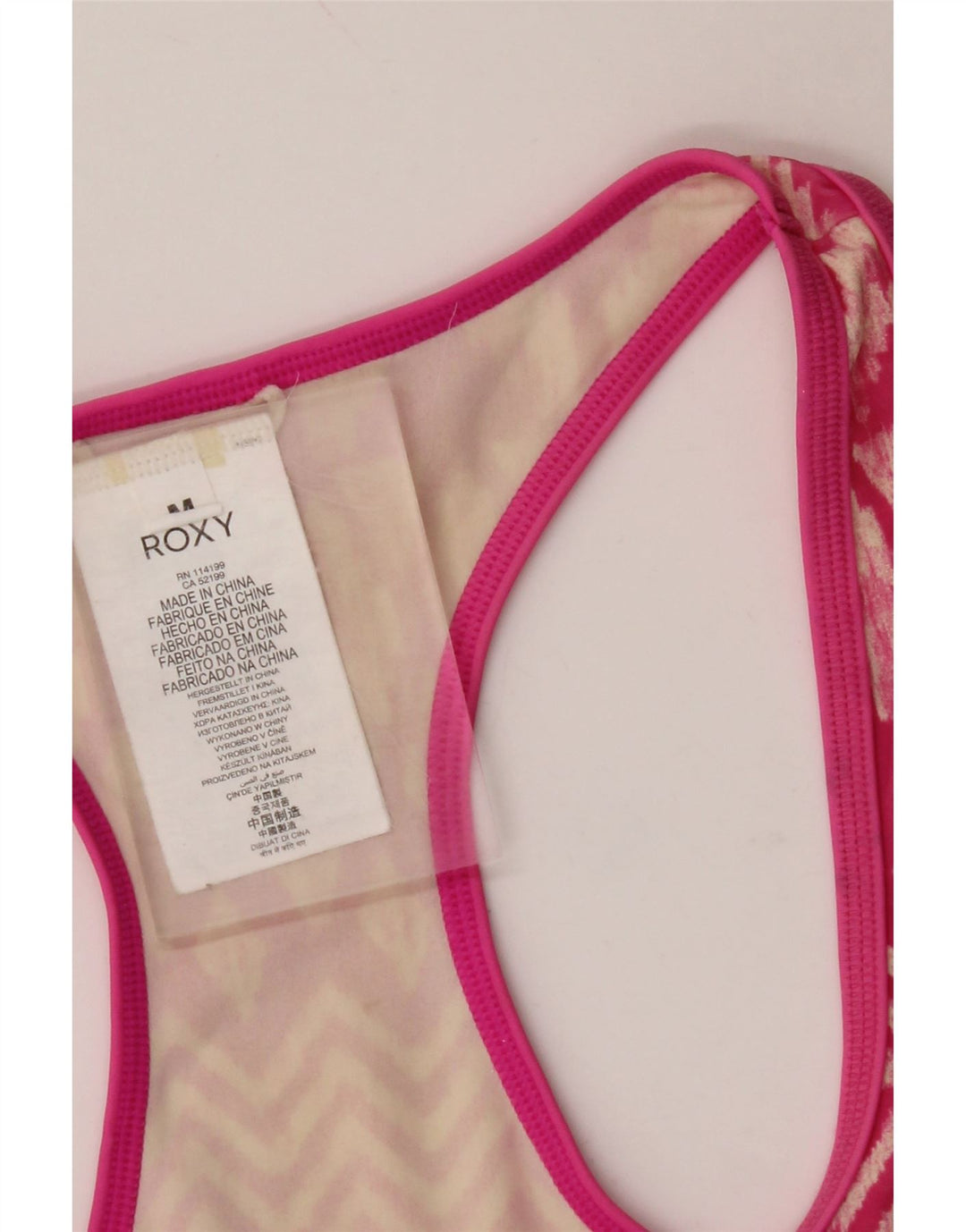 ROXY Womens Vest Top UK 12 Medium Pink Ikat Polyamide