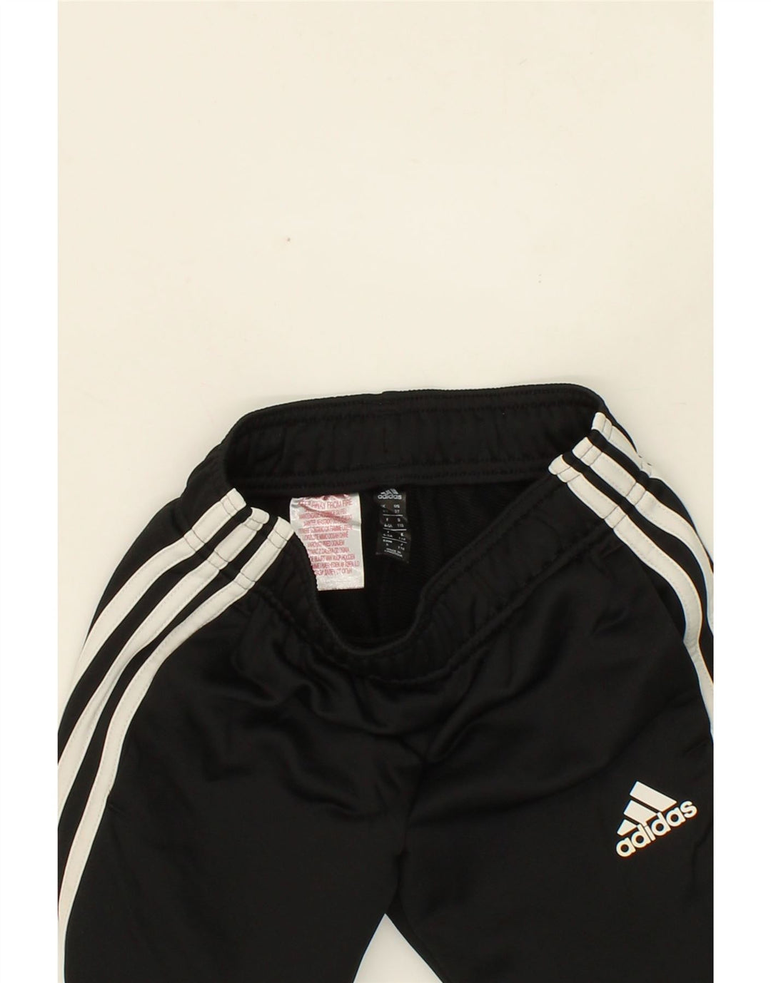 ADIDAS Boys Tracksuit Trousers 5-6 Years Black Polyester Vintage Adidas and Second-Hand Adidas from Messina Hembry 