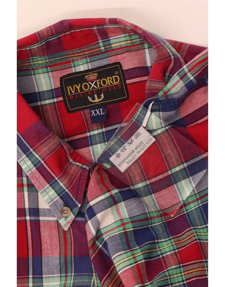 Ivy Oxford Mens Shirt 2XL Multicoloured Check Cotton