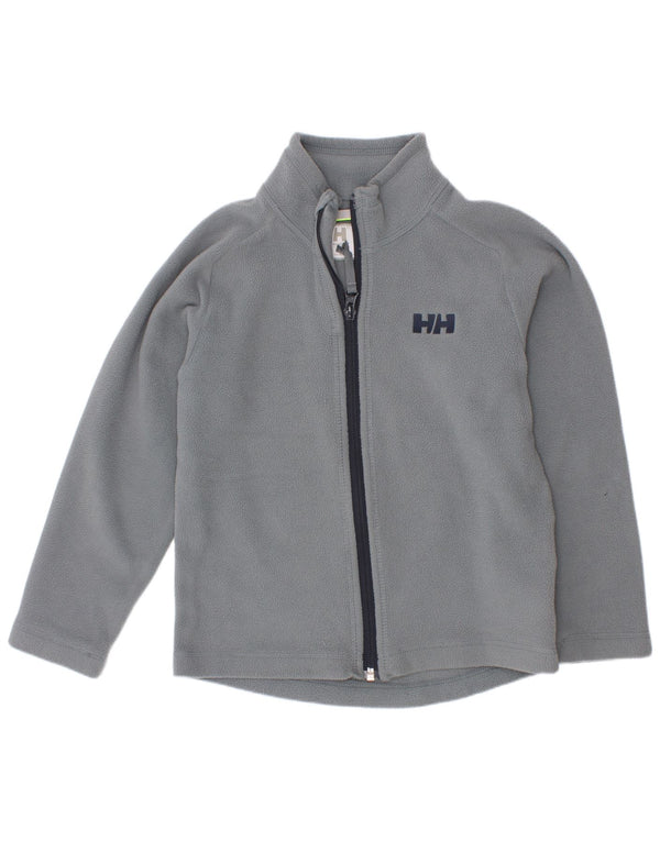 Helly Hansen Boys Fleece Jacket 6-7 Years Grey Polyester