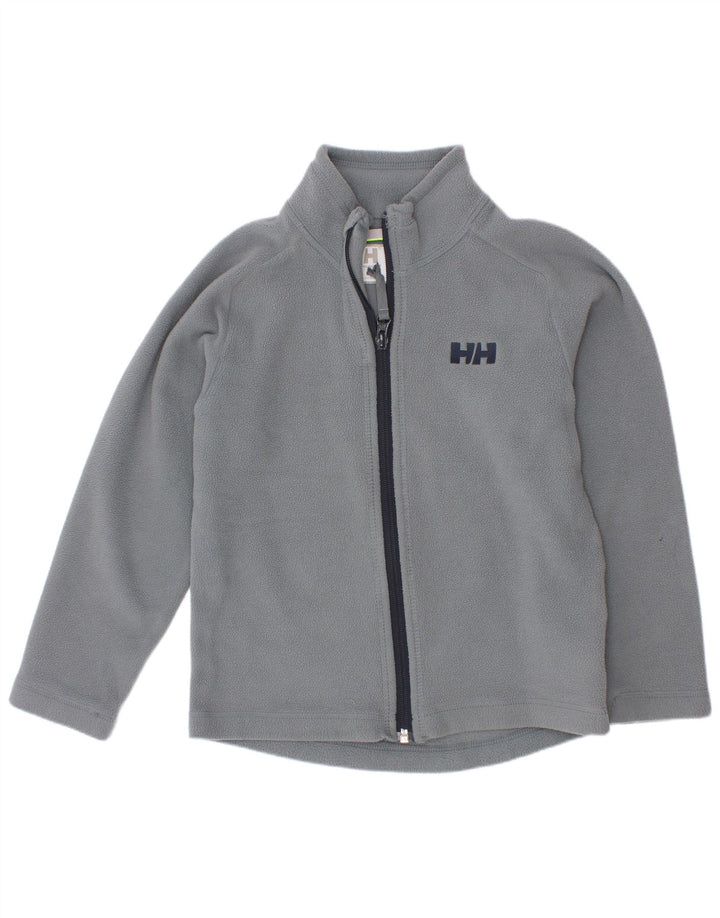 Helly Hansen Boys Fleece Jacket 6-7 Years Grey Polyester