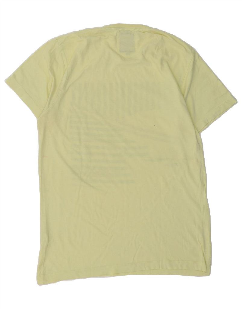 JACK & JONES Mens Graphic T-Shirt Top Large Yellow Cotton Vintage Jack & Jones and Second-Hand Jack & Jones from Messina Hembry 