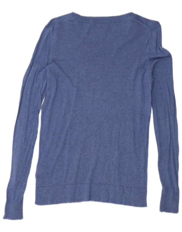 Tommy Hilfiger Womens Boat Neck Jumper Sweater UK 10 Small Blue Cotton