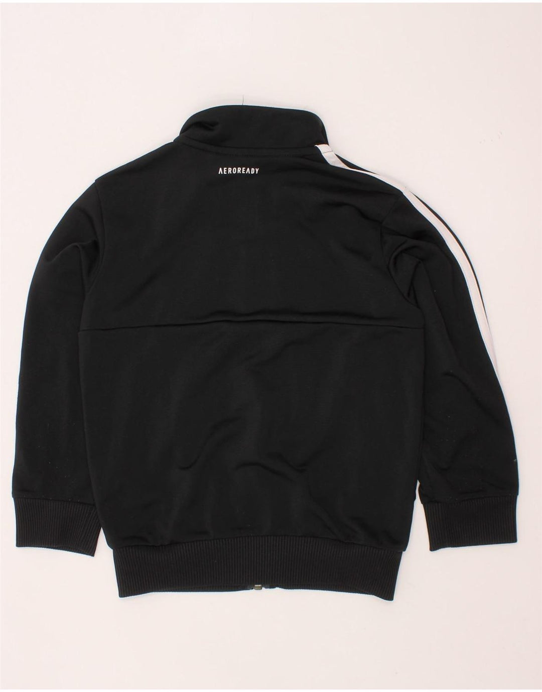 ADIDAS Boys Aeroready Tracksuit Top Jacket 4-5 Years Black Polyester