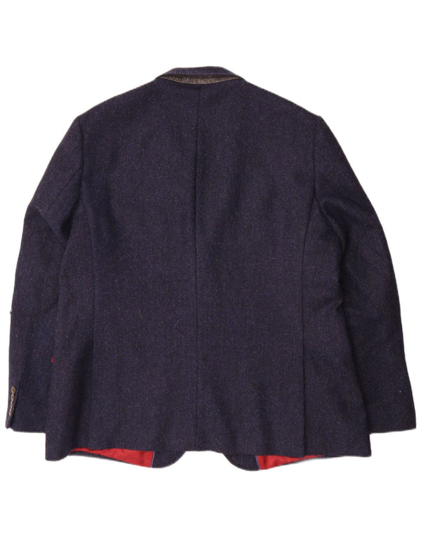 Marks & Spencer Mens 2 Button Blazer Jacket UK 48 2XL Navy Blue Wool