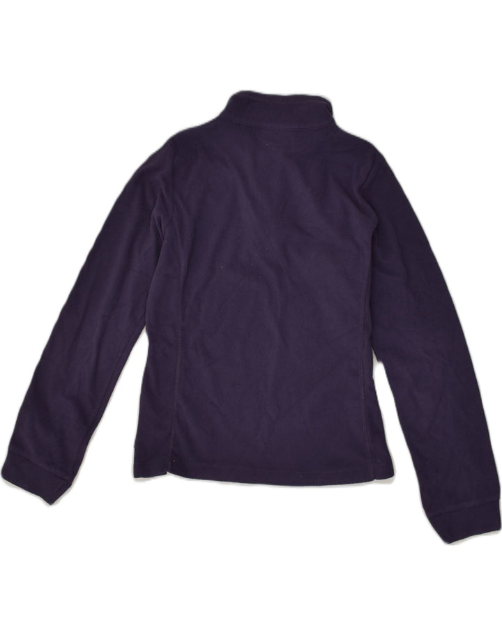 CHAMPION Girls Zip Neck Fleece Jumper 11-12 Years Large Purple Polyester | Vintage Champion | Thrift | Second-Hand Champion | Used Clothing | Messina Hembry 