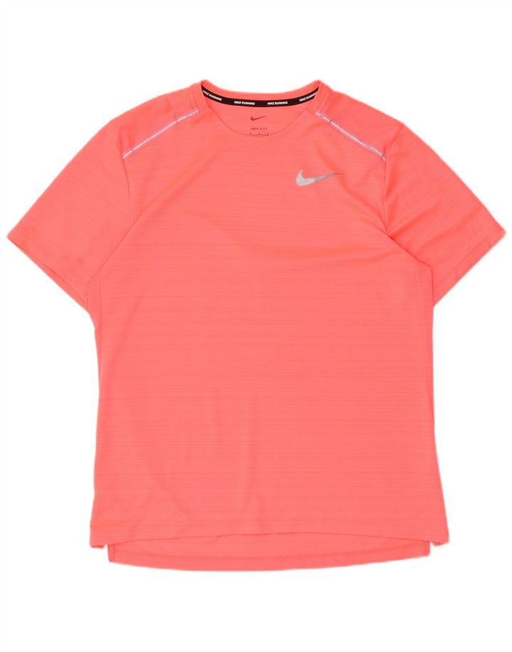 Nike Mens Dri Fit T-Shirt Top Medium Pink Polyester