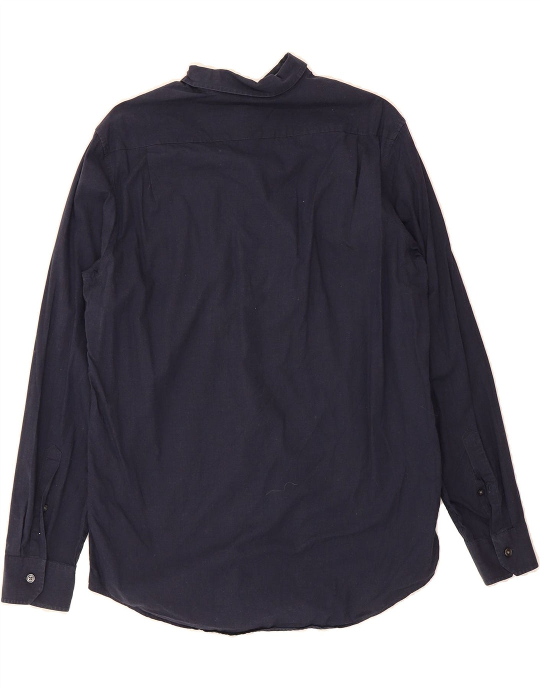 MICHAEL KORS Mens Tailored Fit Shirt Medium Navy Blue Cotton Vintage Michael Kors and Second-Hand Michael Kors from Messina Hembry 