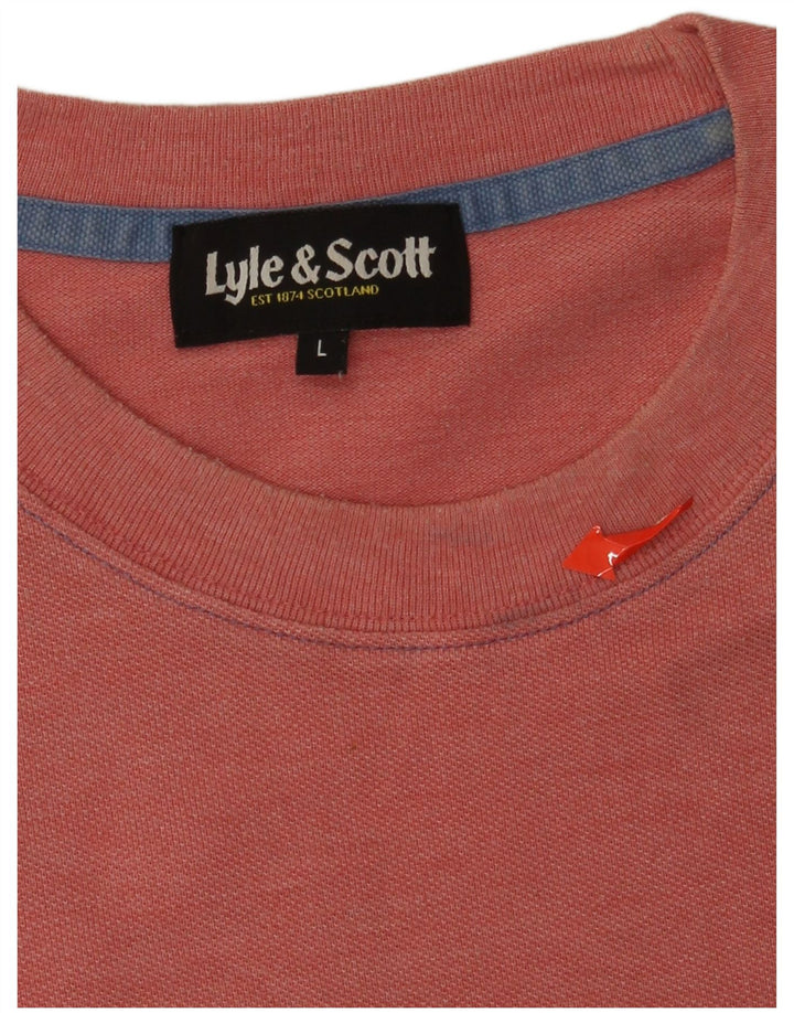 Lyle & Scott Mens T-Shirt Top Large Orange