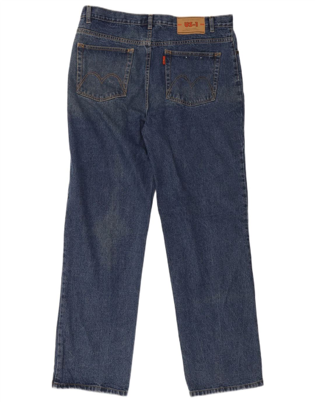 Vintage Mens Straight Jeans W38 L33 Blue Cotton