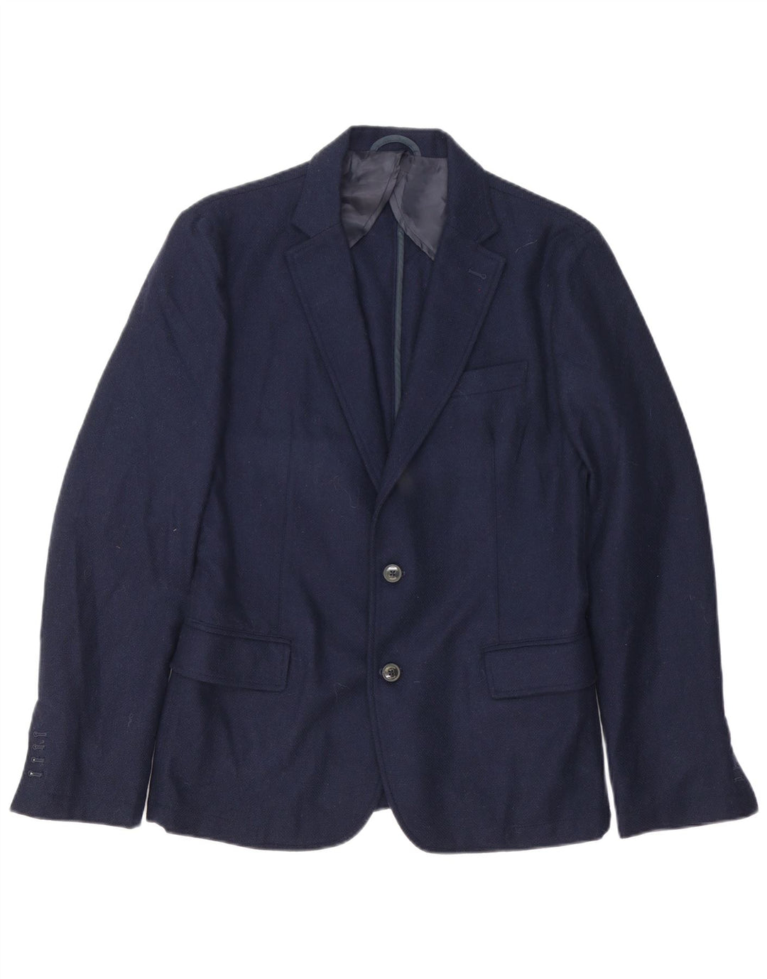 Trussardi Jeans Mens 2 Button Blazer Jacket IT 48 Medium Navy Blue