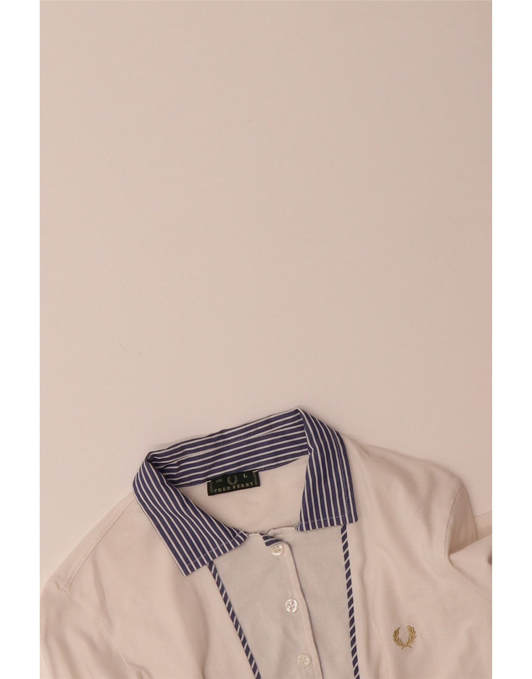 FRED PERRY Girls Pullover Shirt 11-12 Years Large White Colourblock Vintage Fred Perry and Second-Hand Fred Perry from Messina Hembry 