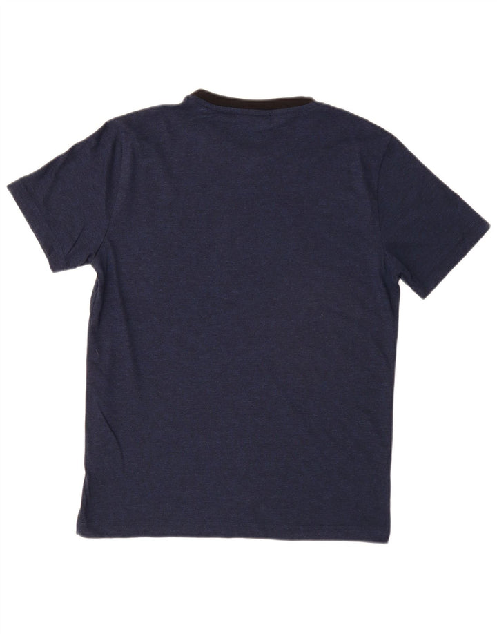 CALVIN KLEIN Mens Graphic T-Shirt Top Small Navy Blue Cotton