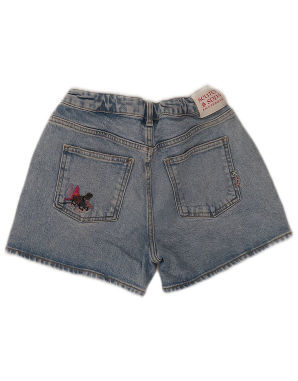 Scotch & Soda Girls Denim Shorts 11-12 Years W26 Blue Cotton