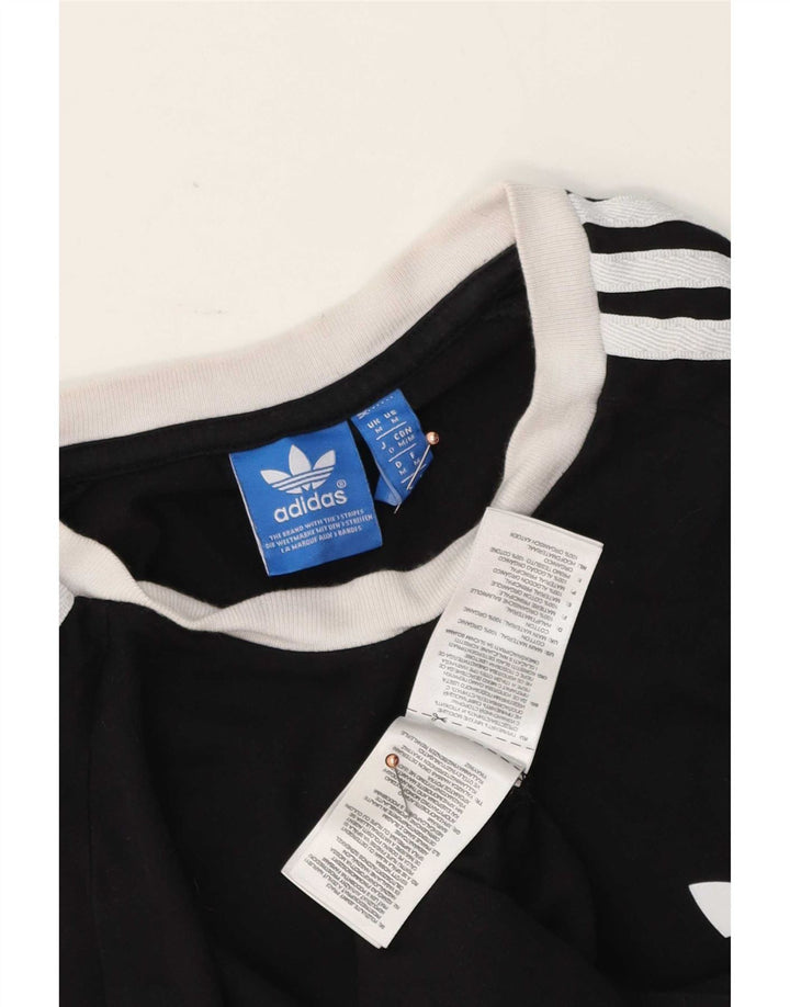 Adidas Mens T-Shirt Top Medium Black Cotton