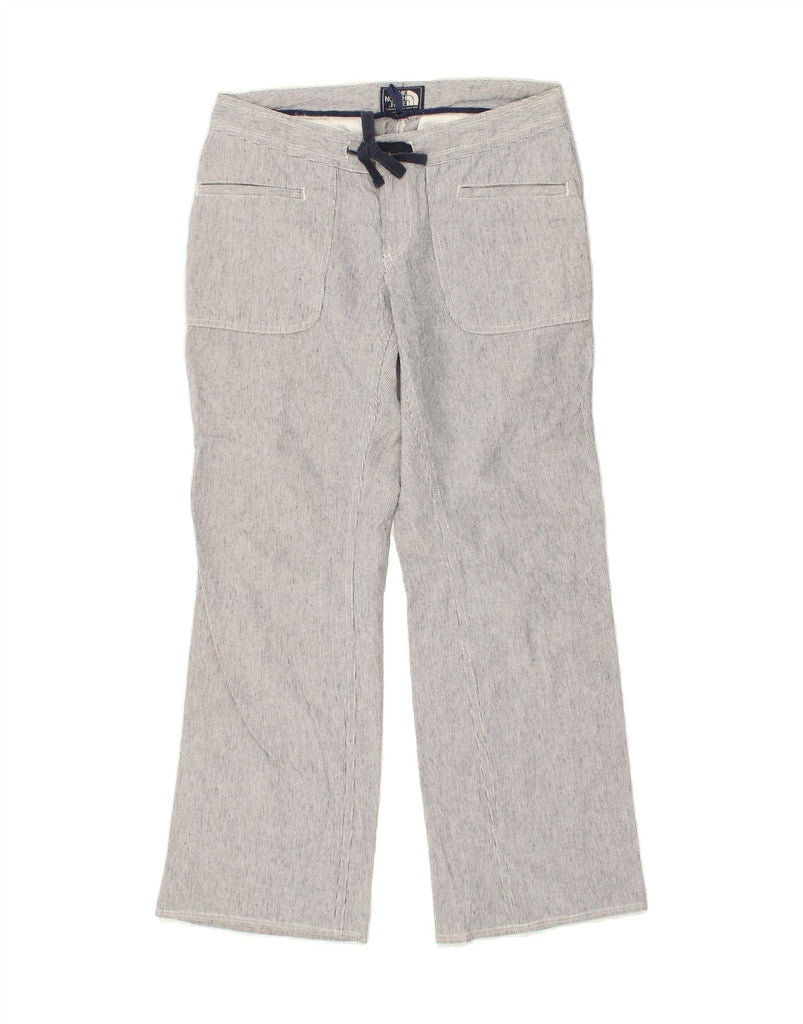 THE NORTH FACE Womens Straight Casual Trousers W32 L30 Grey Pinstripe Vintage The North Face and Second-Hand The North Face from Messina Hembry 