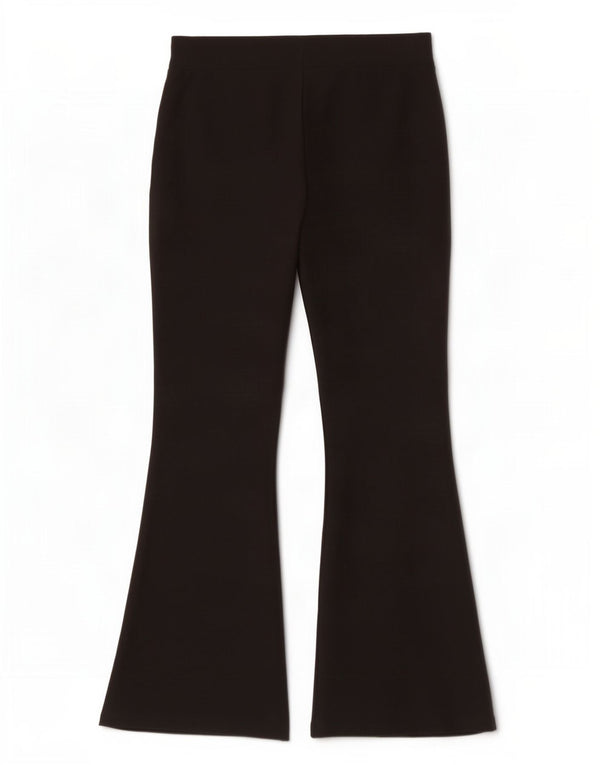 Marks & Spencer Womens Flare Casual Trousers UK 12 Medium W30 L28 Black