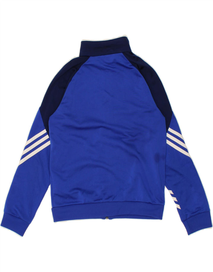 ADIDAS Boys Tracksuit Top Jacket 9-10 Years Medium Blue Colourblock Vintage Adidas and Second-Hand Adidas from Messina Hembry 