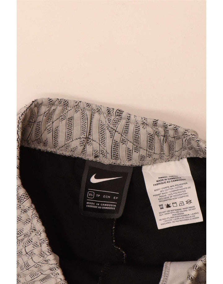 Nike Womens Sport Shorts UK 6 XS  Grey Geometric Polyester
