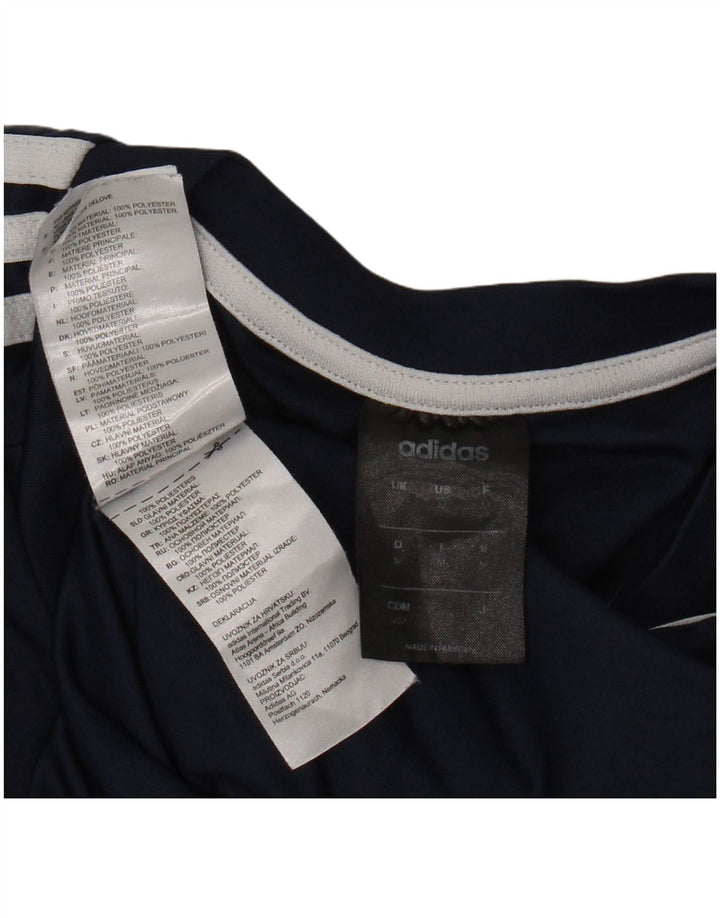 Adidas Mens Climalite T-Shirt Top Medium Navy Blue Polyester