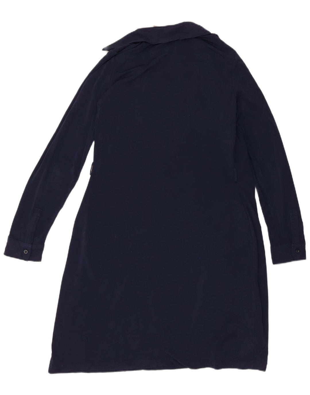 Calvin Klein Womens Wrap Dress UK 14 Medium Navy Blue Polyester