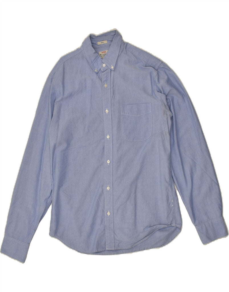 J. CREW Mens Slim Shirt Medium Blue Cotton | Vintage J. Crew | Thrift | Second-Hand J. Crew | Used Clothing | Messina Hembry 