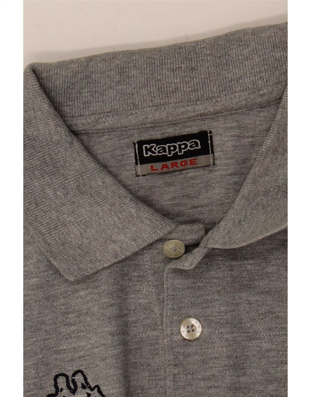 Kappa Mens Polo Shirt Large Grey