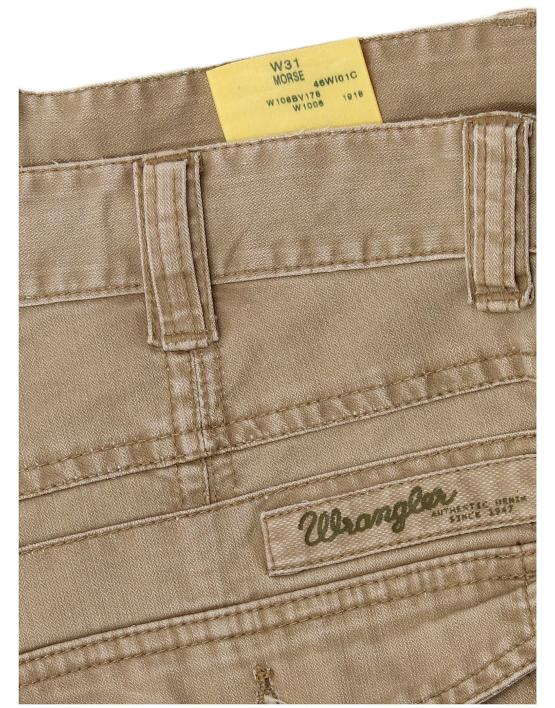 Wrangler Mens Morse Chino Shorts W31 Medium Beige Cotton