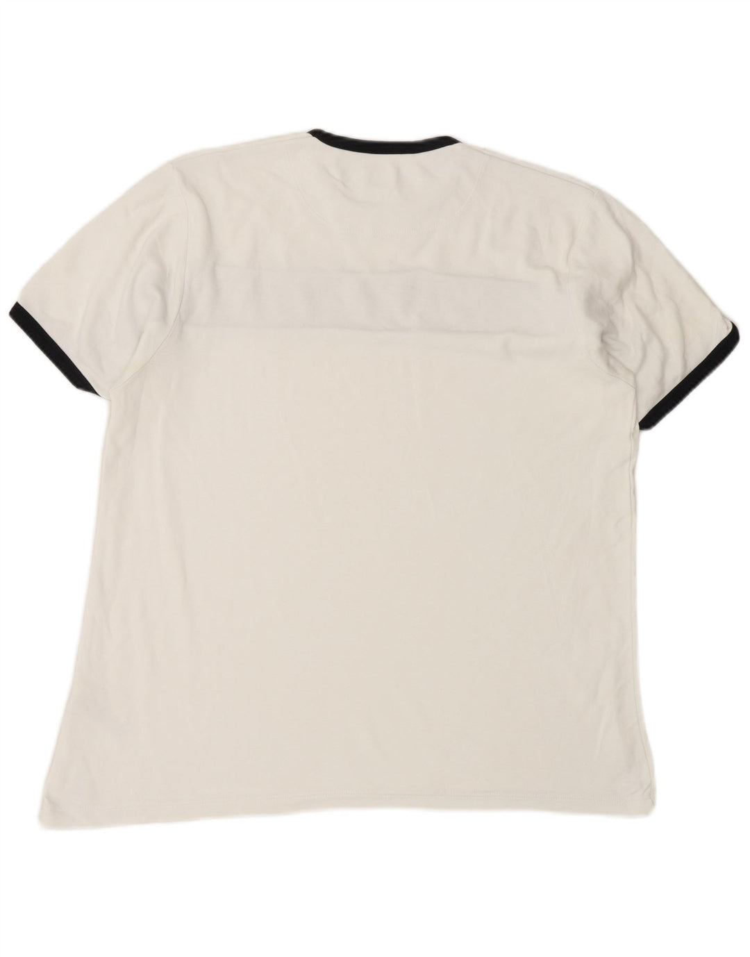 French Connection Mens T-Shirt Top Medium White Colourblock Cotton
