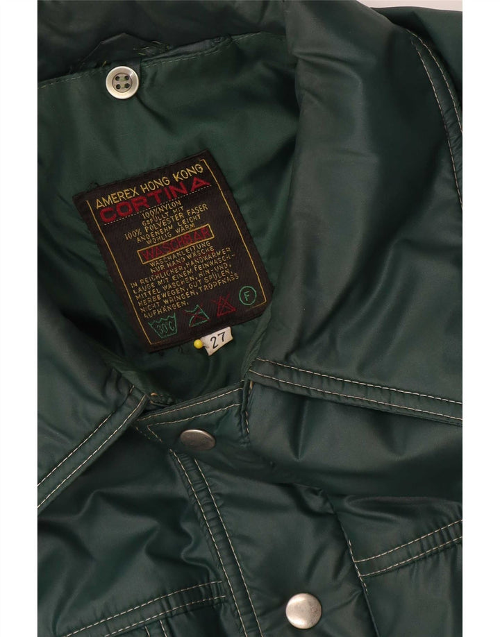 Mens Utility Jacket UK 40 Large Green Nylon