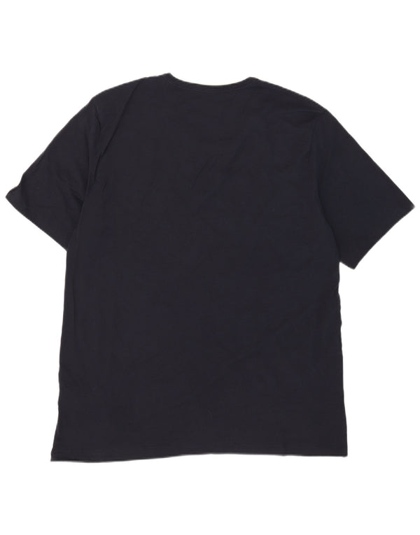 Hugo Boss Mens T-Shirt Top 2XL Navy Blue Cotton