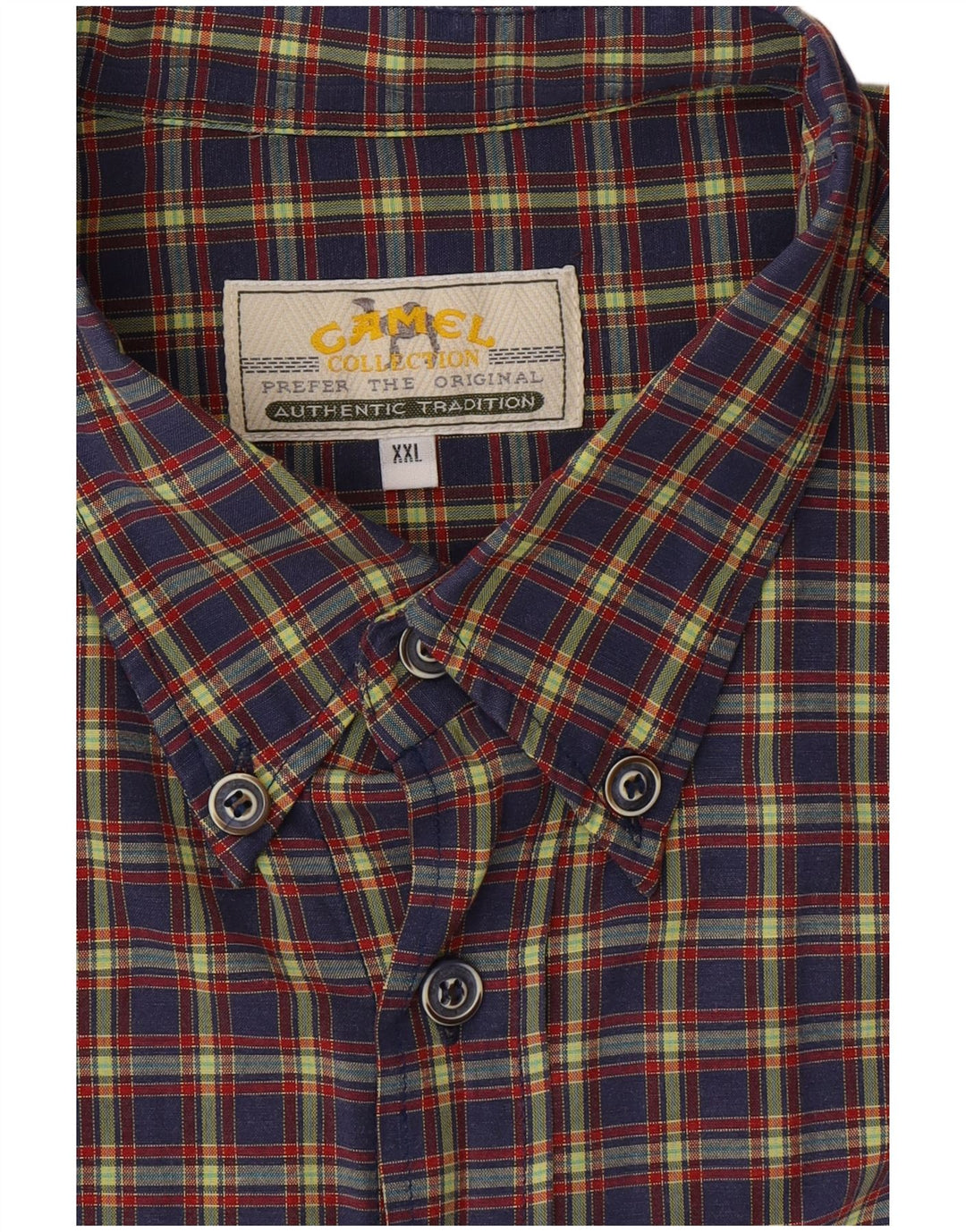 CAMEL ACTIVE Mens Shirt 2XL Navy Blue Check