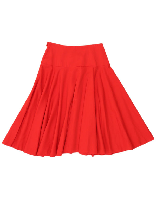 Incom Womens A-Line Skirt EU 40 Medium W28 Red Virgin Wool