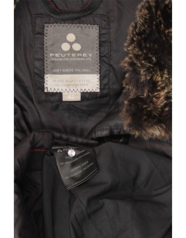 PEUTEREY Mens Hooded Padded Coat IT 42 Medium Black