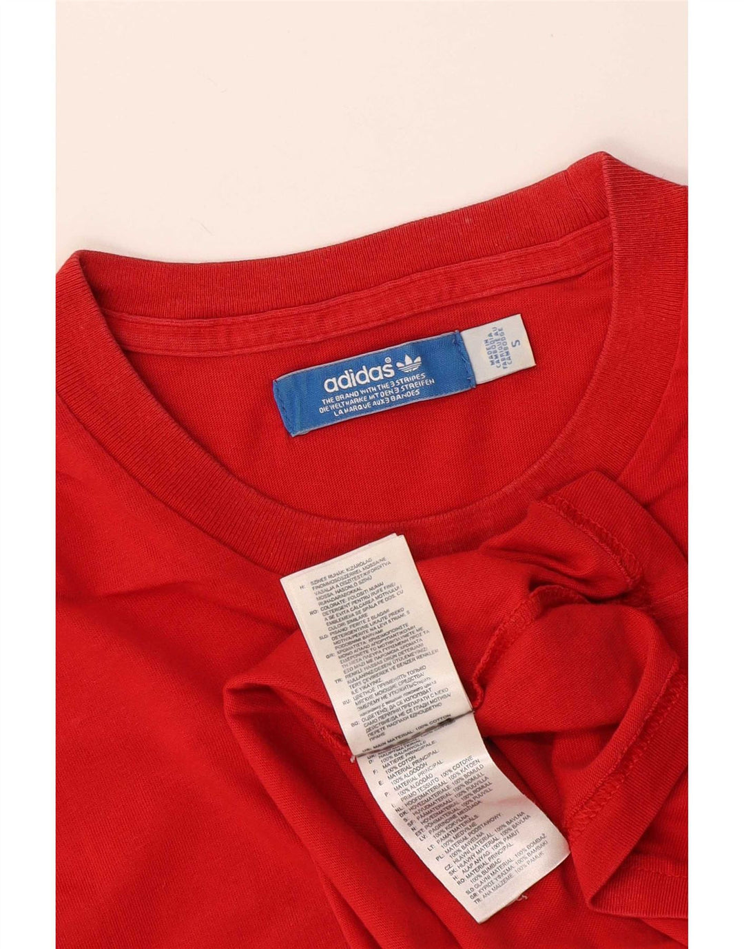 Adidas Mens Graphic T-Shirt Top Small Red Cotton
