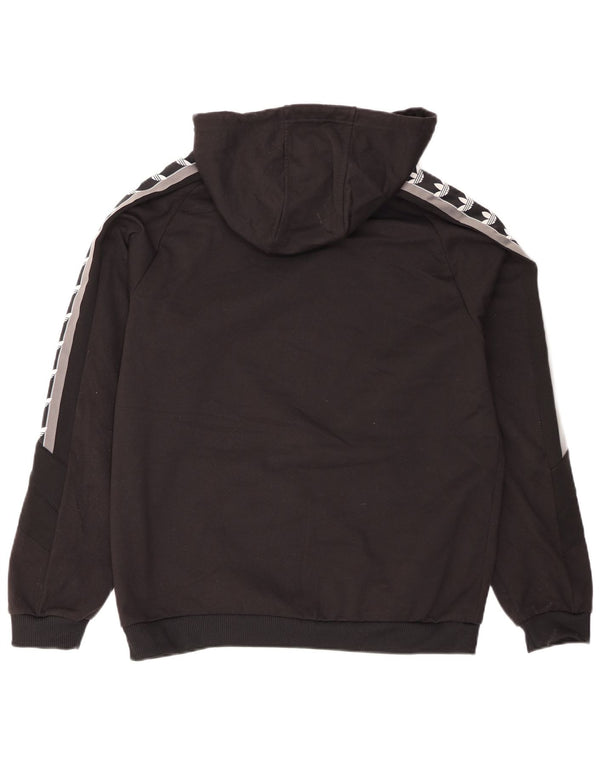 Adidas Mens Graphic Hoodie Jumper Medium Black Colourblock Polyester