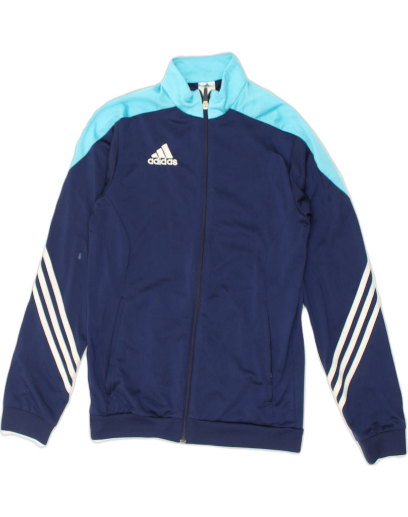 ADIDAS Mens Tracksuit Top Jacket Small Navy Blue Colourblock Polyester | Vintage Adidas | Thrift | Second-Hand Adidas | Used Clothing | Messina Hembry 