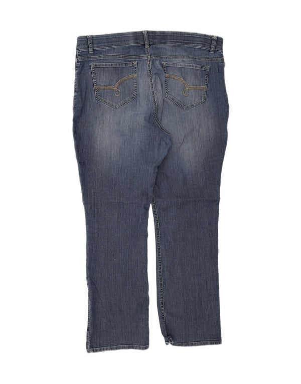 Lee Womens Riders Mid Rise Bootcut Jeans US 20 3XL W40 L29 Blue Cotton