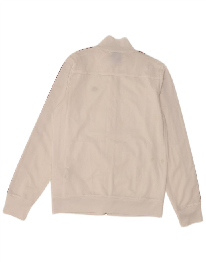 Champion Womens Graphic Tracksuit Top Jacket UK 10 Small White Polyester