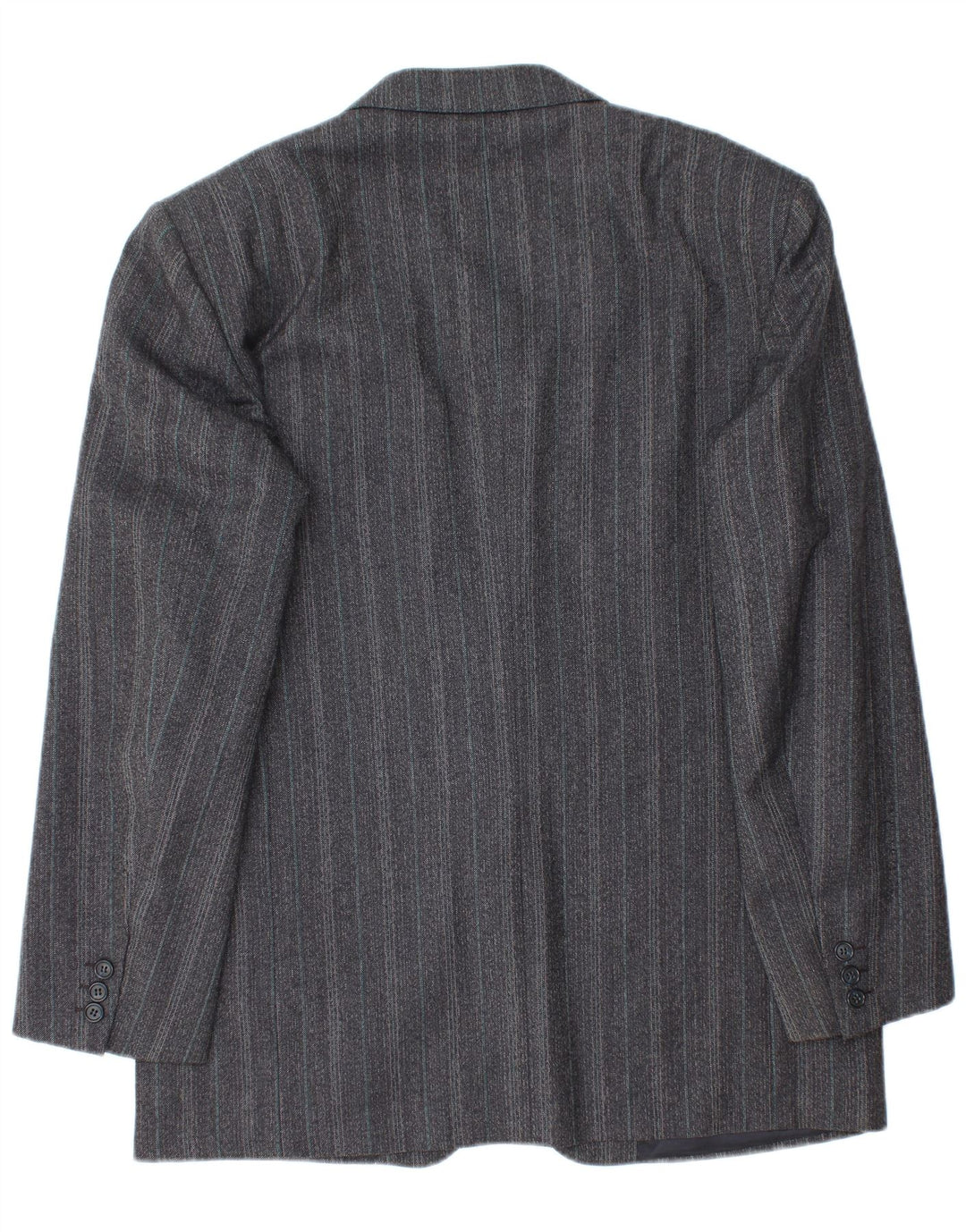 Valentino Mens 2 Button Blazer Jacket IT 46 Small Navy Blue Striped