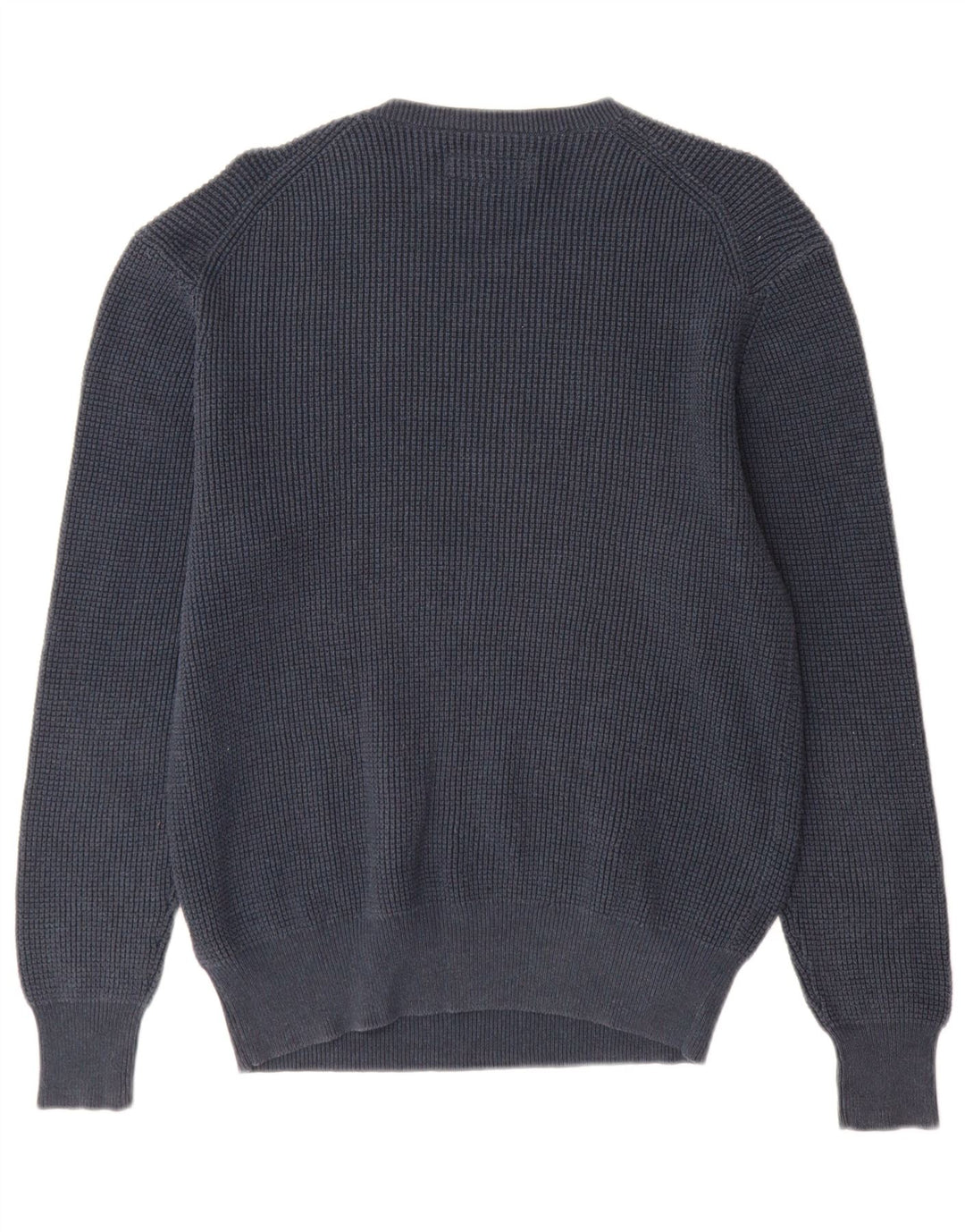 All Saints Mens Crew Neck Jumper Sweater Medium Navy Blue Cotton