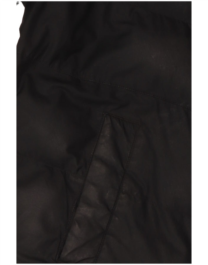 Nike Boys Hooded Padded Jacket 12-13 Years Large Black Polyester