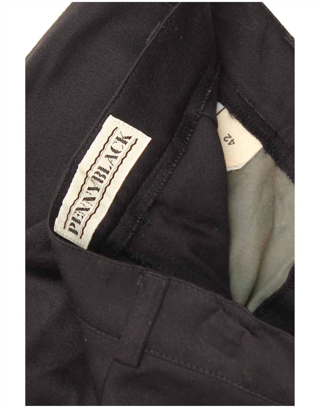 PENNY BLACK Womens High Waist Chino Trousers IT 42 Medium W26 L30 Black