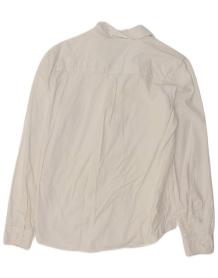 BENETTON Boys Shirt 13-14 Years 3XL White Cotton