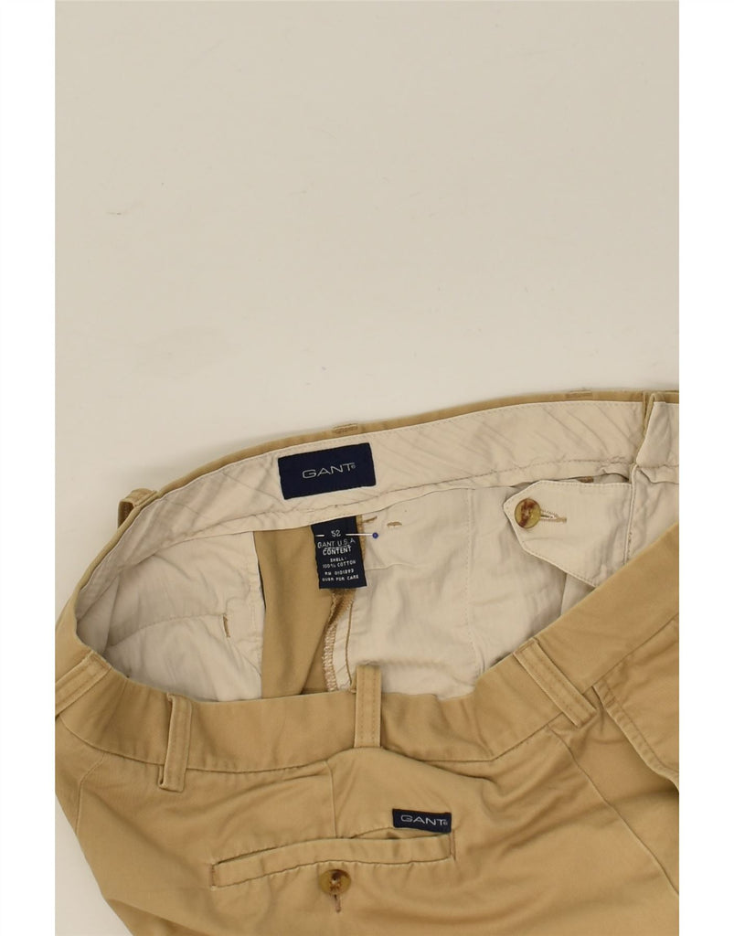 GANT Mens Slim Casual Trousers IT 52 XL W34 L32  Brown Cotton | Vintage Gant | Thrift | Second-Hand Gant | Used Clothing | Messina Hembry 